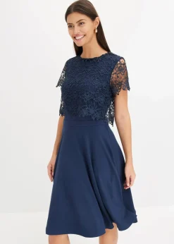 Damen bonprix Festliche Mode|Kleider|Midikleid mit Spitze