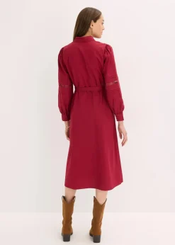 Best Midikleid mit Spitzeneinsatz aus Baumwolle Damen Kleider
