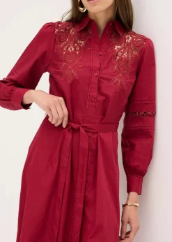 Best Midikleid mit Spitzeneinsatz aus Baumwolle Damen Kleider