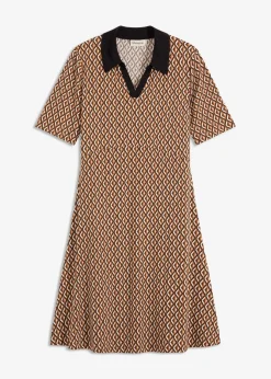 Damen bonprix Bekleidung·Pullover & Strickjacken|Kleider|Midi-Polokleid