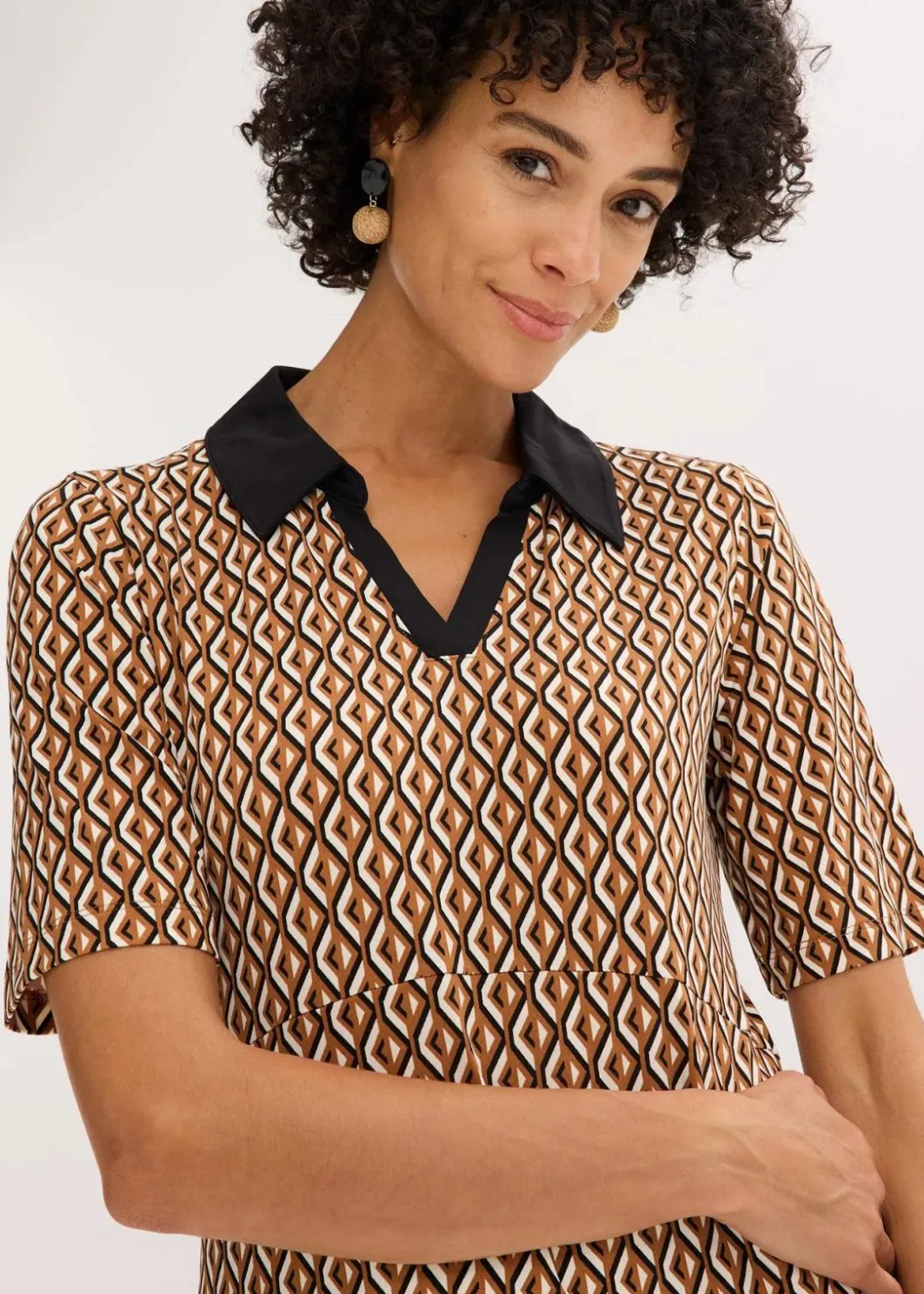 Damen bonprix Bekleidung·Pullover & Strickjacken|Kleider|Midi-Polokleid