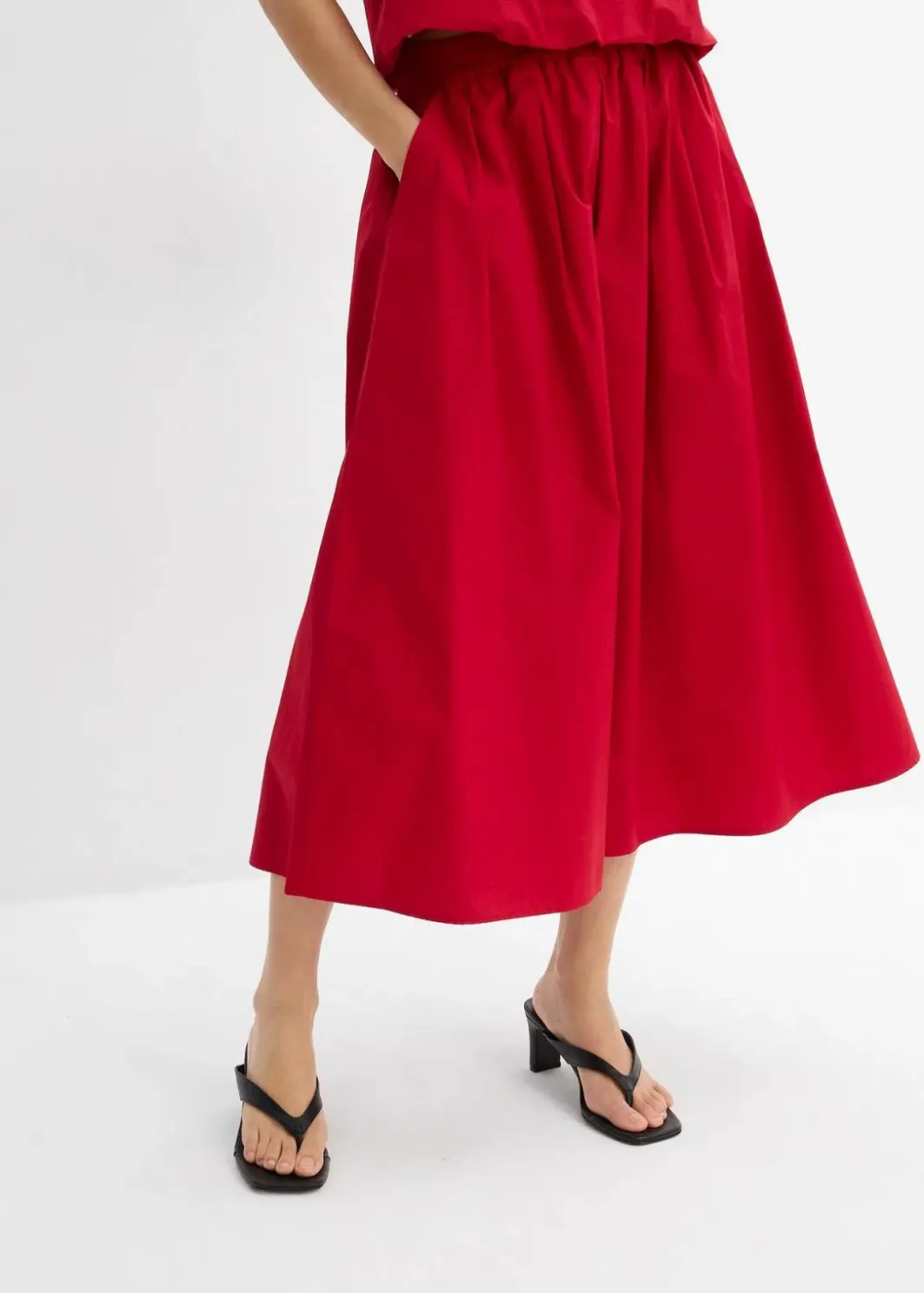 Clearance Midirock aus reiner Baumwolle Damen Bekleidung·Sportbekleidung|Zweiteiler & Sets