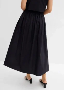 Damen bonprix Röcke|Zweiteiler & Sets|Midirock aus reiner Baumwolle
