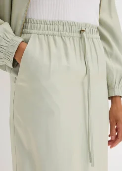 Damen bonprix Bekleidung·Sportbekleidung|Zweiteiler & Sets|Midirock aus glänzendem Satin
