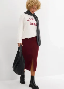 Damen bonprix Röcke|Zweiteiler & Sets|Midirock aus Polarfleece