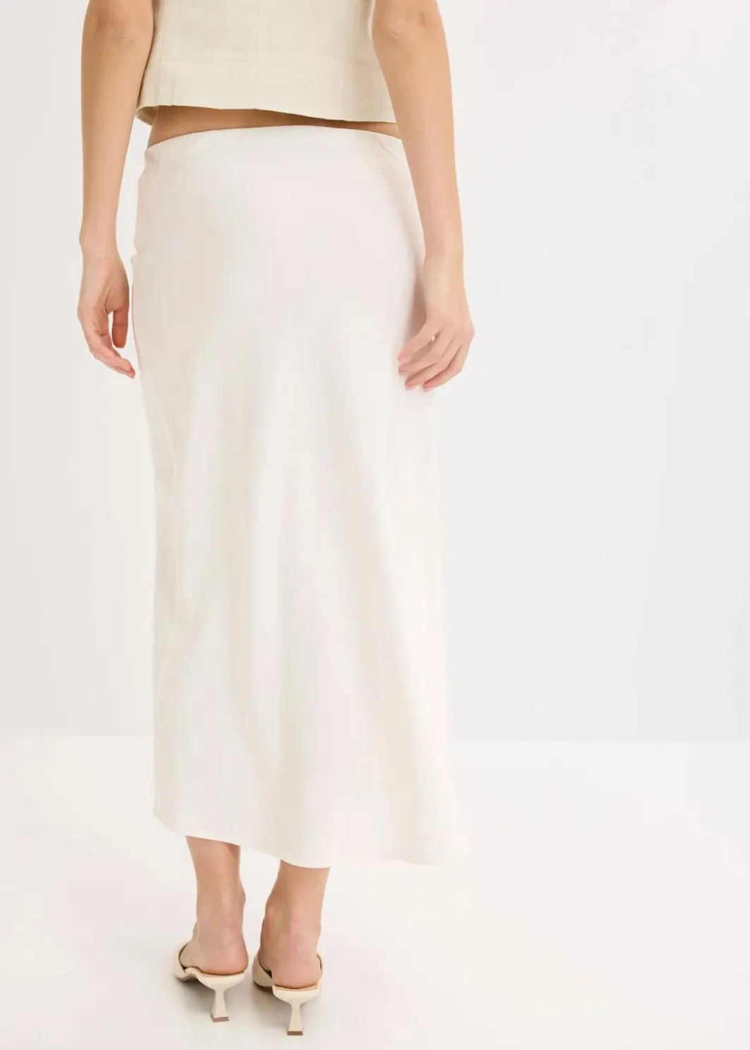 Outlet Midirock aus Satin Damen Bekleidung·Sportbekleidung|Röcke