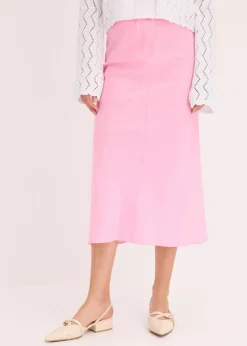 Discount Midirock aus Satin Damen Röcke|Bekleidung·Sportbekleidung
