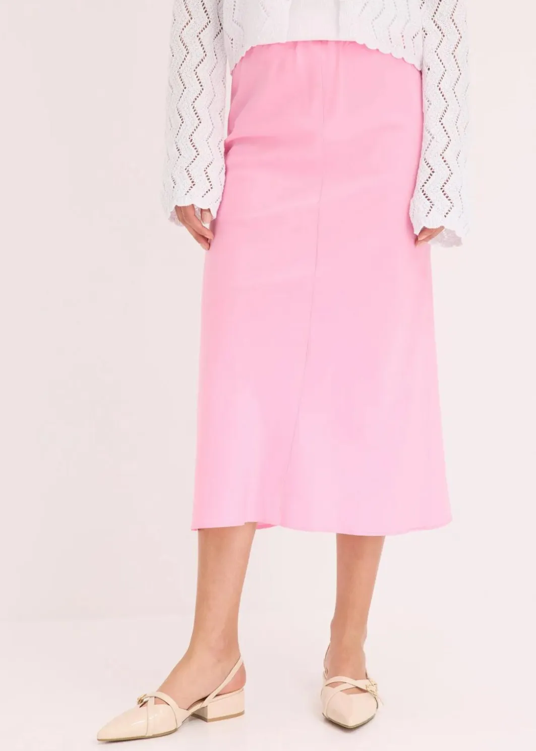 Discount Midirock aus Satin Damen Röcke|Bekleidung·Sportbekleidung