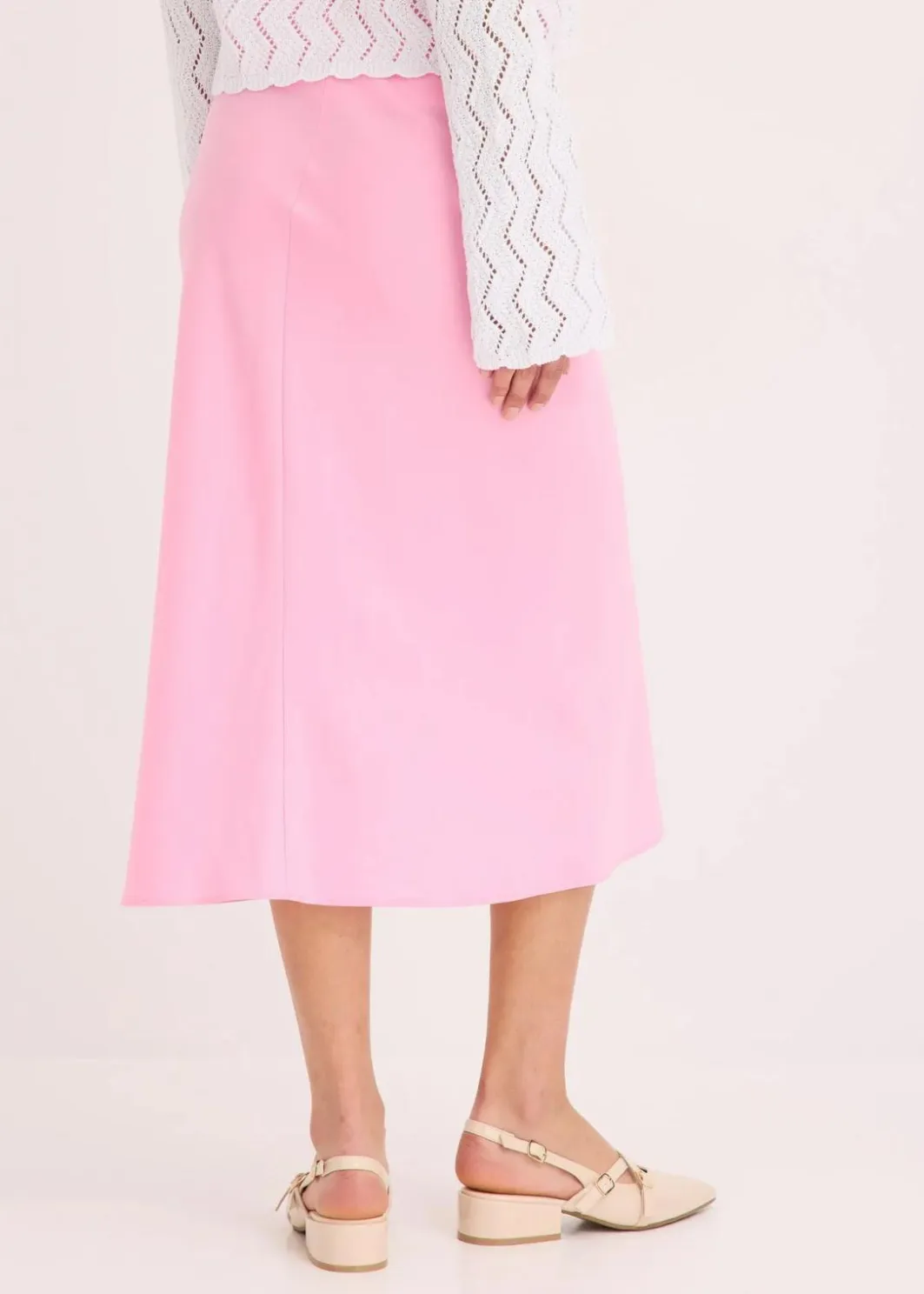 Discount Midirock aus Satin Damen Röcke|Bekleidung·Sportbekleidung