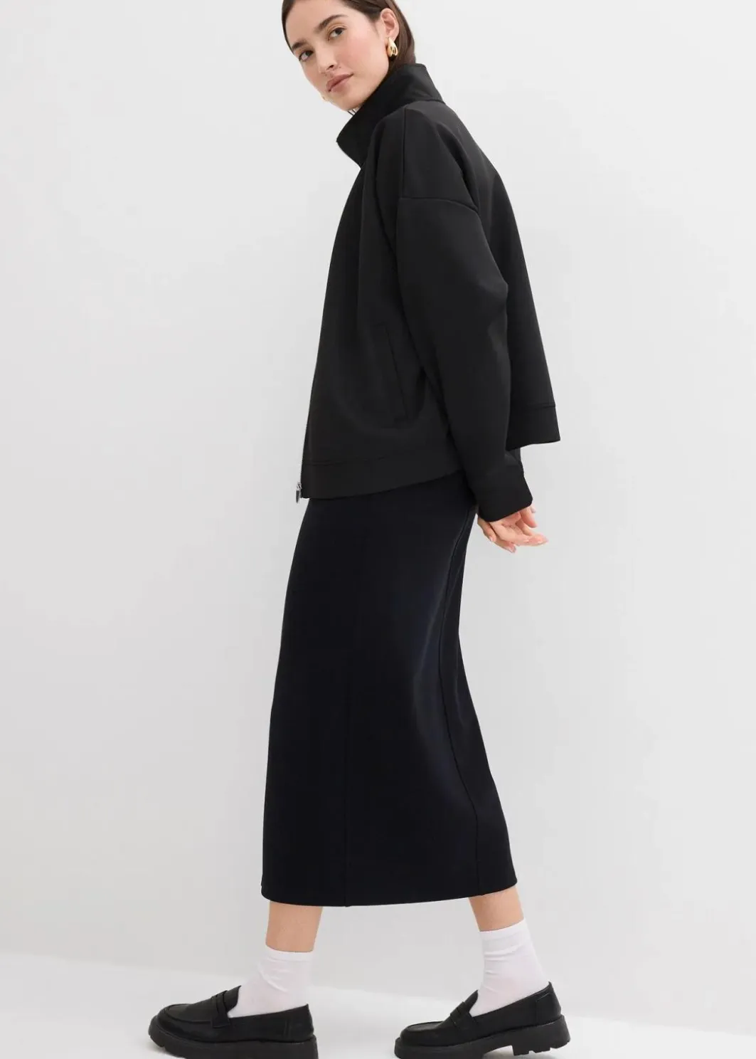 Damen bonprix Bekleidung·Sportbekleidung|Röcke|Midirock aus Scuba