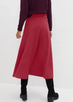 Damen bonprix Röcke|Bekleidung·Sportbekleidung|Midirock aus Viskose-Mix
