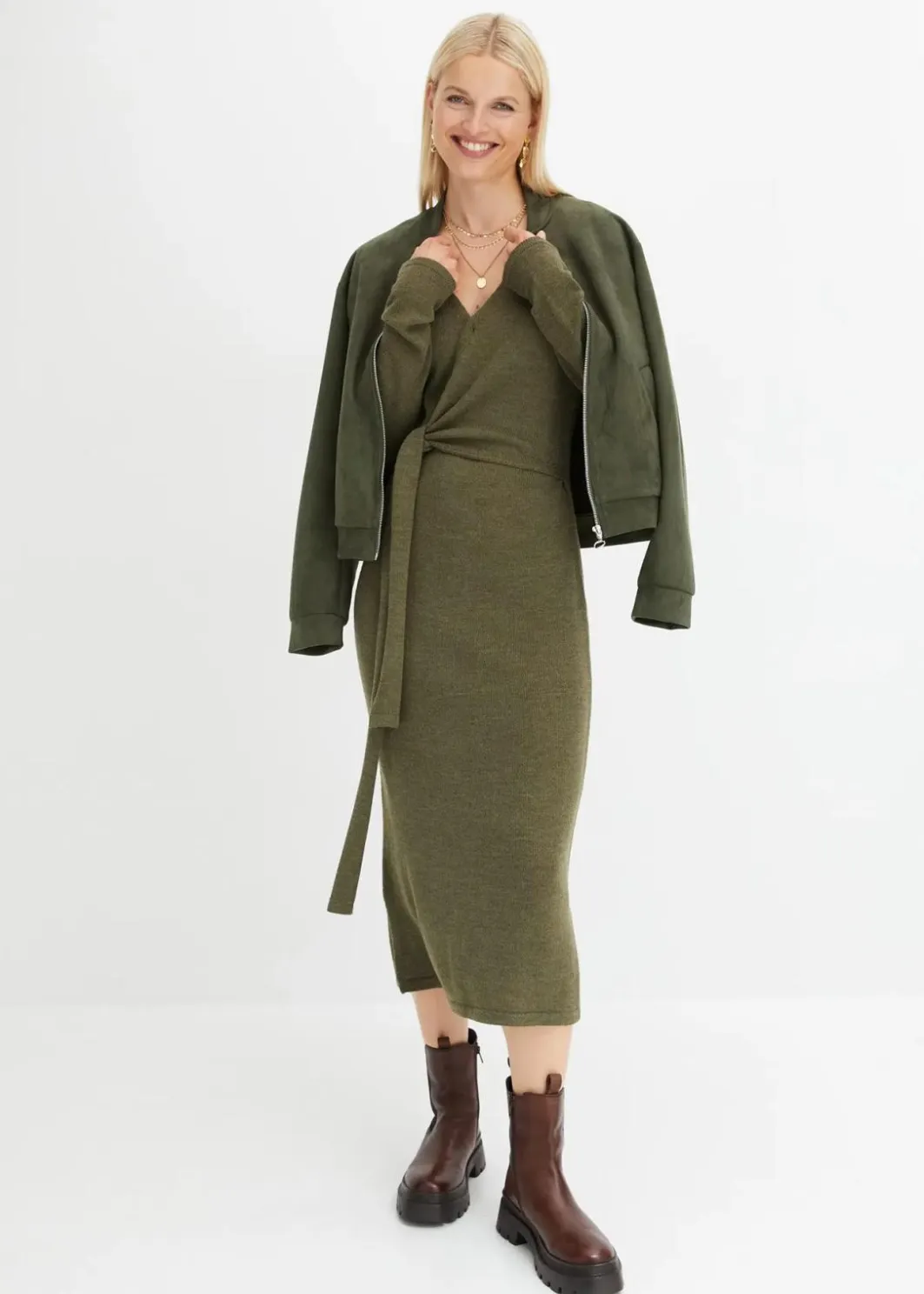 Midi-Strickkleid Damen Bekleidung·Umstandsmode|Bekleidung·Pullover & Strickjacken