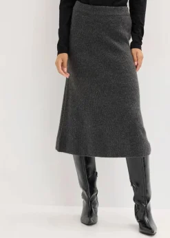 Midi-Strickrock Damen Bekleidung·Sportbekleidung|Röcke