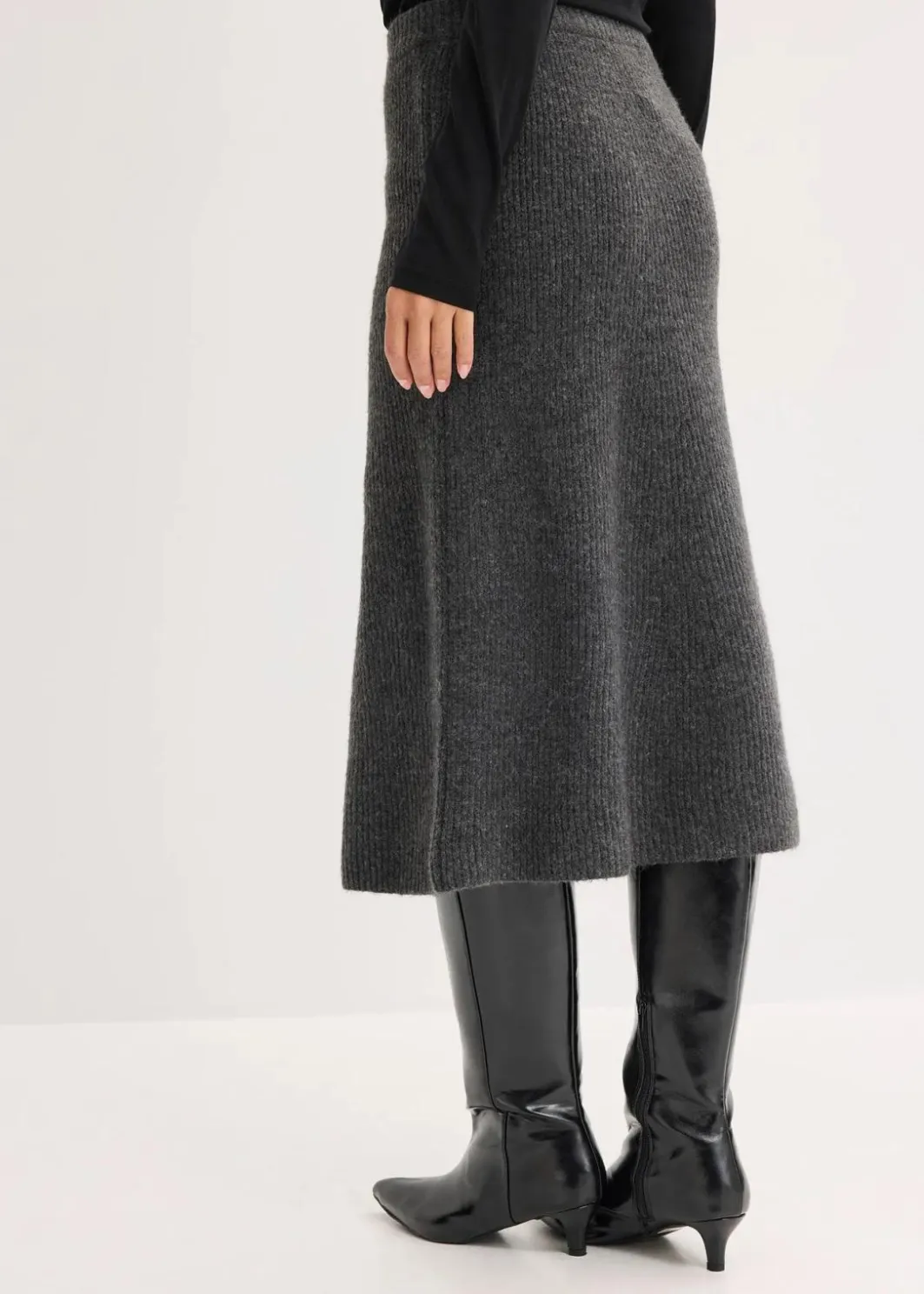 Midi-Strickrock Damen Bekleidung·Sportbekleidung|Röcke