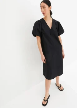 Online Midi-Web-Kleid aus Bio-Baumwolle Damen Bekleidung·Pullover & Strickjacken|Kleider