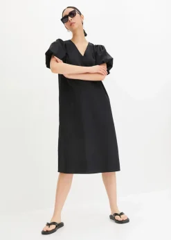 Online Midi-Web-Kleid aus Bio-Baumwolle Damen Bekleidung·Pullover & Strickjacken|Kleider
