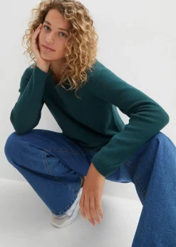 Outlet Milano Rib Pullover mit V-Ausschnitt Damen Bekleidung·Umstandsmode|Bekleidung·Jeans