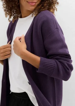 Hot Milano Rib-Feinstrickjacke Damen Bekleidung·Umstandsmode|Strickmode