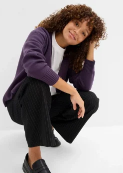 Hot Milano Rib-Feinstrickjacke Damen Bekleidung·Umstandsmode|Strickmode