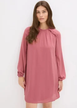 Damen bonprix Bekleidung·Pullover & Strickjacken|Kleider|Minikleid aus Chiffon mit Rüschen