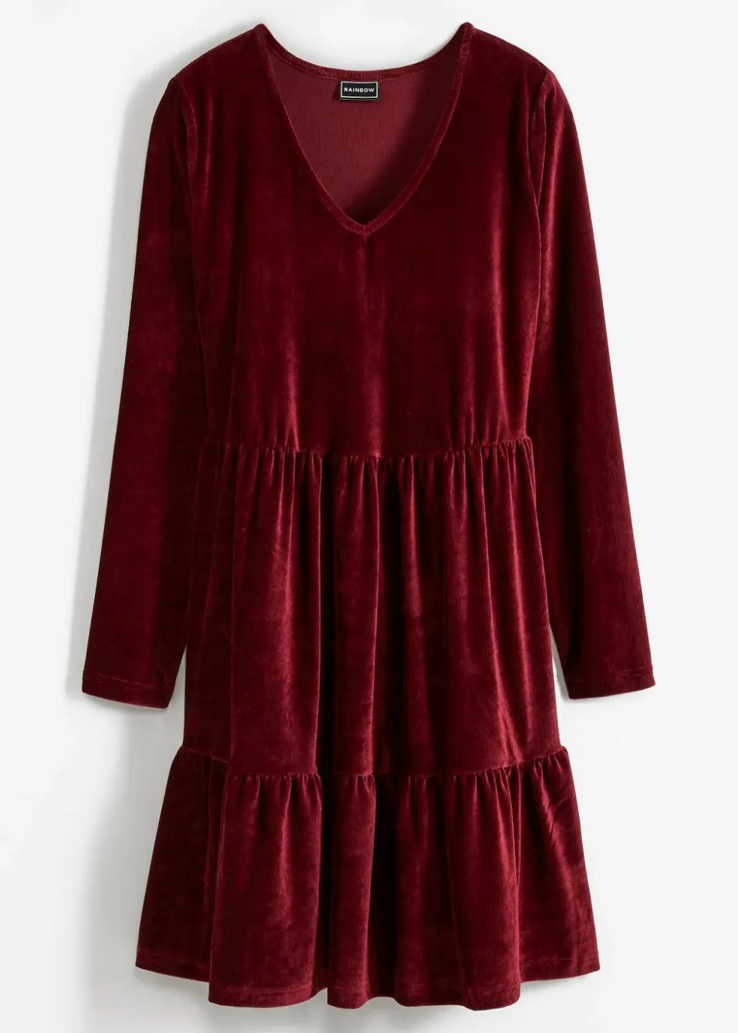 Damen bonprix Kleider|Bekleidung·Pullover & Strickjacken|Minikleid aus elastischen Samt
