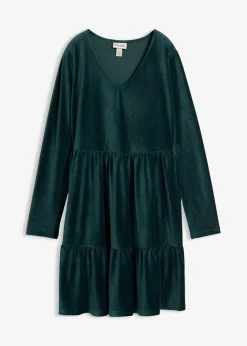 Damen bonprix Kleider|Bekleidung·Pullover & Strickjacken|Minikleid aus elastischen Samt