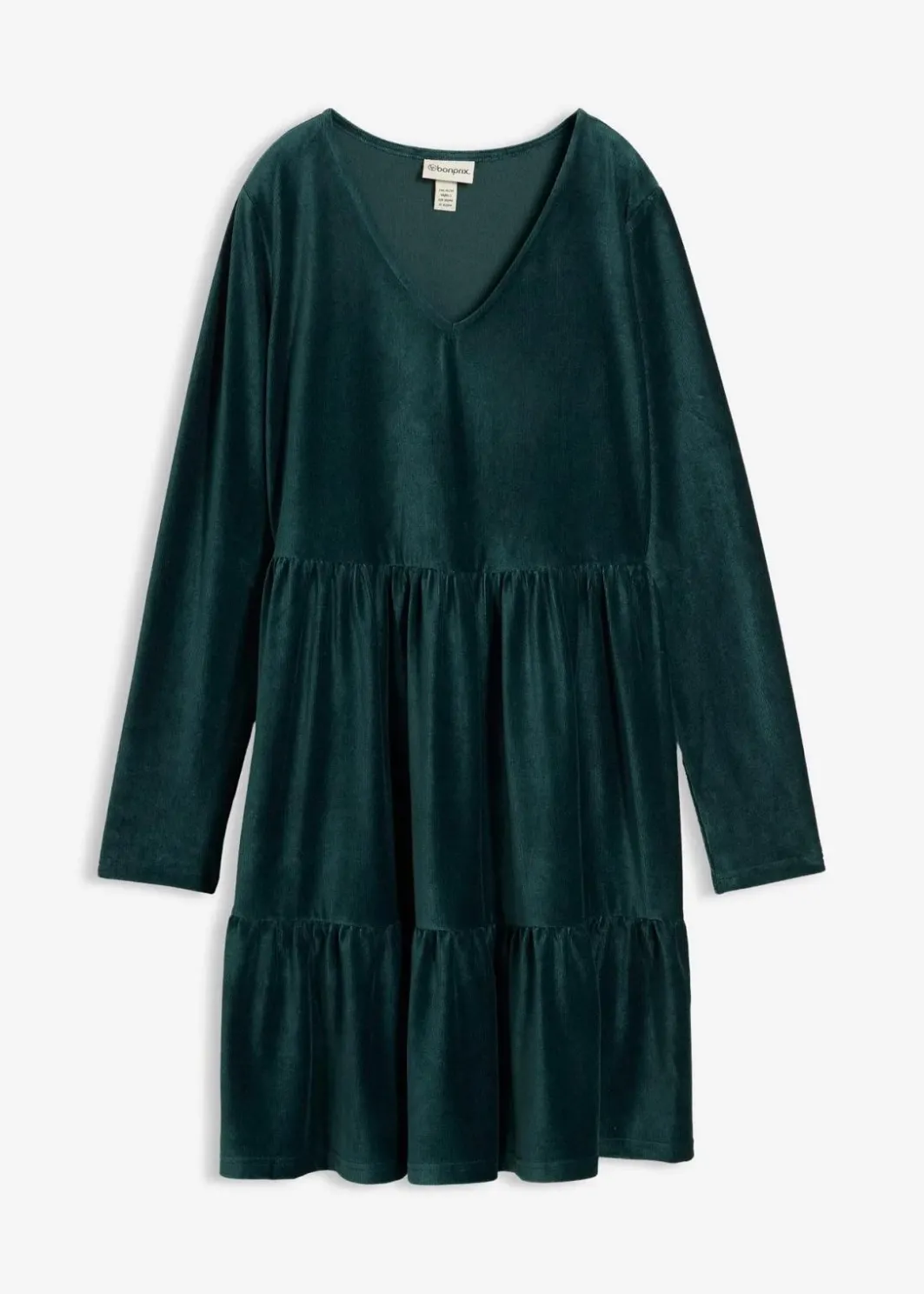 Damen bonprix Kleider|Bekleidung·Pullover & Strickjacken|Minikleid aus elastischen Samt