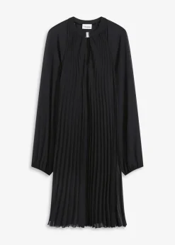 Damen bonprix Kleider|Festliche Mode|Minikleid aus feinem Chiffon mit Plisseé