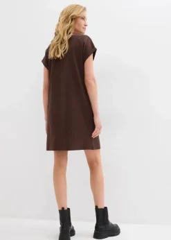 Damen bonprix Bekleidung·Pullover & Strickjacken|Kleider|Minikleid aus fester Interlock-Qualität mit Taschen