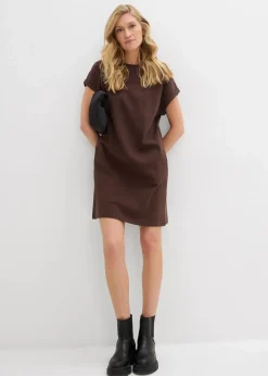 Damen bonprix Bekleidung·Pullover & Strickjacken|Kleider|Minikleid aus fester Interlock-Qualität mit Taschen