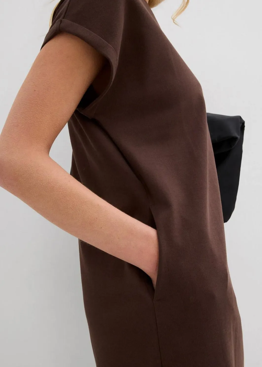 Damen bonprix Bekleidung·Pullover & Strickjacken|Kleider|Minikleid aus fester Interlock-Qualität mit Taschen