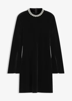 Damen bonprix Kleider|Minikleid aus fließendem Samt