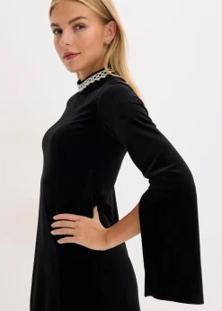 Damen bonprix Kleider|Minikleid aus fließendem Samt