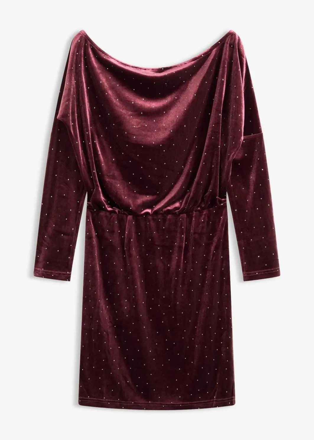 Damen bonprix Bekleidung·Pullover & Strickjacken|Kleider|Minikleid aus fließendem Samt und Glitzer