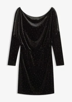 Sale Minikleid aus fließendem Samt und Glitzer Damen Kleider|Bekleidung·Pullover & Strickjacken