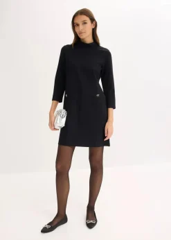 Damen bonprix Bekleidung·Pullover & Strickjacken|Kleider|Minikleid aus fließendem Viskose-Mix