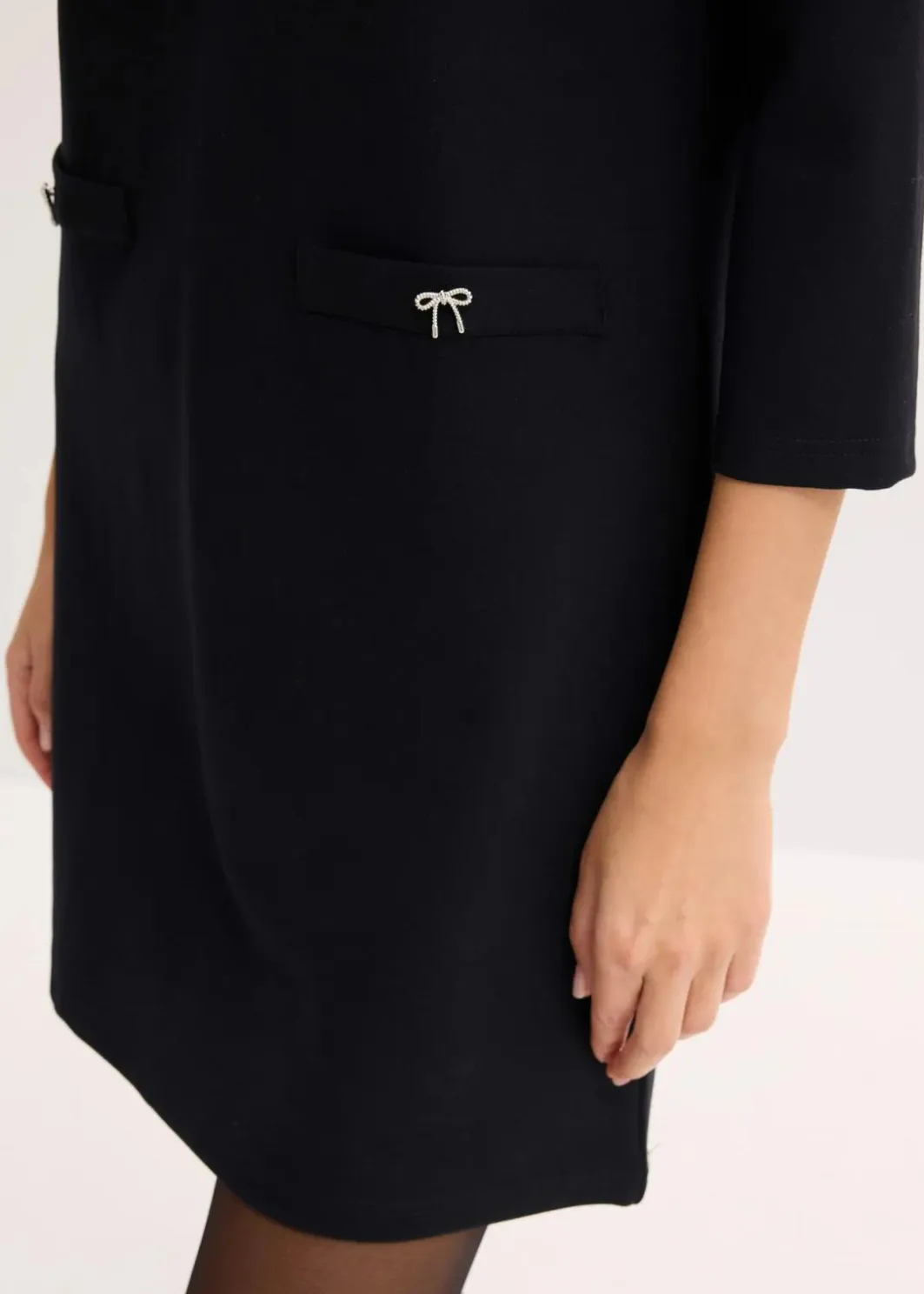 Damen bonprix Bekleidung·Pullover & Strickjacken|Kleider|Minikleid aus fließendem Viskose-Mix
