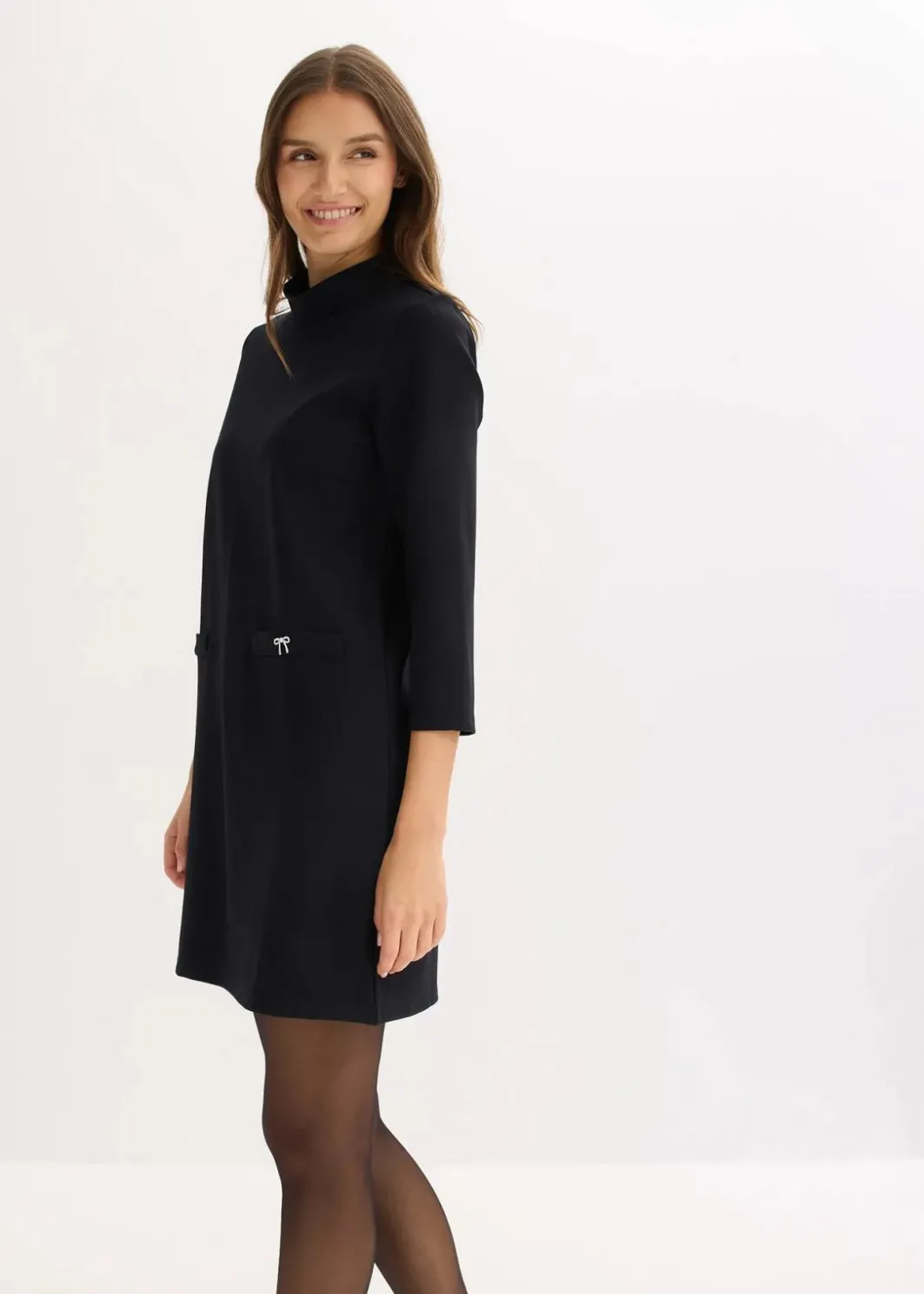 Damen bonprix Bekleidung·Pullover & Strickjacken|Kleider|Minikleid aus fließendem Viskose-Mix