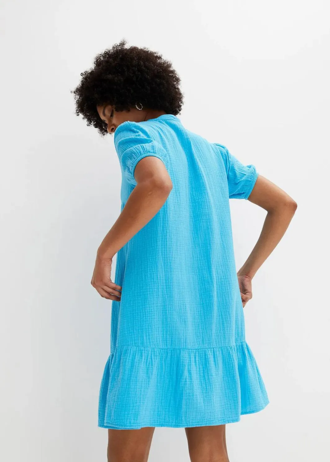 Online Minikleid aus Musselin Damen Bekleidung·Pullover & Strickjacken|Kleider
