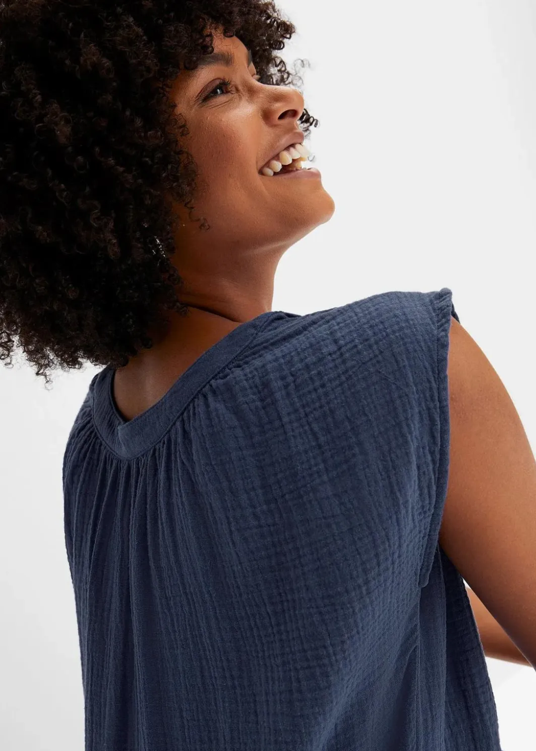 Damen bonprix Bekleidung·Pullover & Strickjacken|Kleider|Minikleid aus reiner Baumwolle