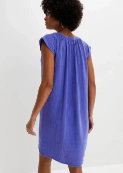 Damen bonprix Kleider|Bekleidung·Pullover & Strickjacken|Minikleid aus reiner Baumwolle