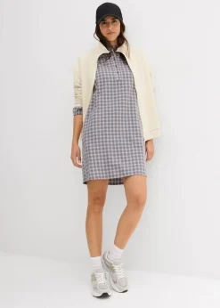 Damen bonprix Kleider|Bekleidung·Pullover & Strickjacken|Minikleid aus reiner Baumwolle