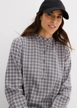 Damen bonprix Kleider|Bekleidung·Pullover & Strickjacken|Minikleid aus reiner Baumwolle