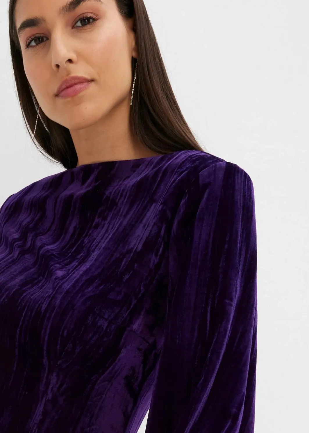 Damen bonprix Nachhaltigere Materialien|Kleider|Minikleid aus Samt