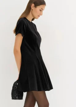 Damen bonprix Bekleidung·Pullover & Strickjacken|Kleider|Minikleid aus softem Samt