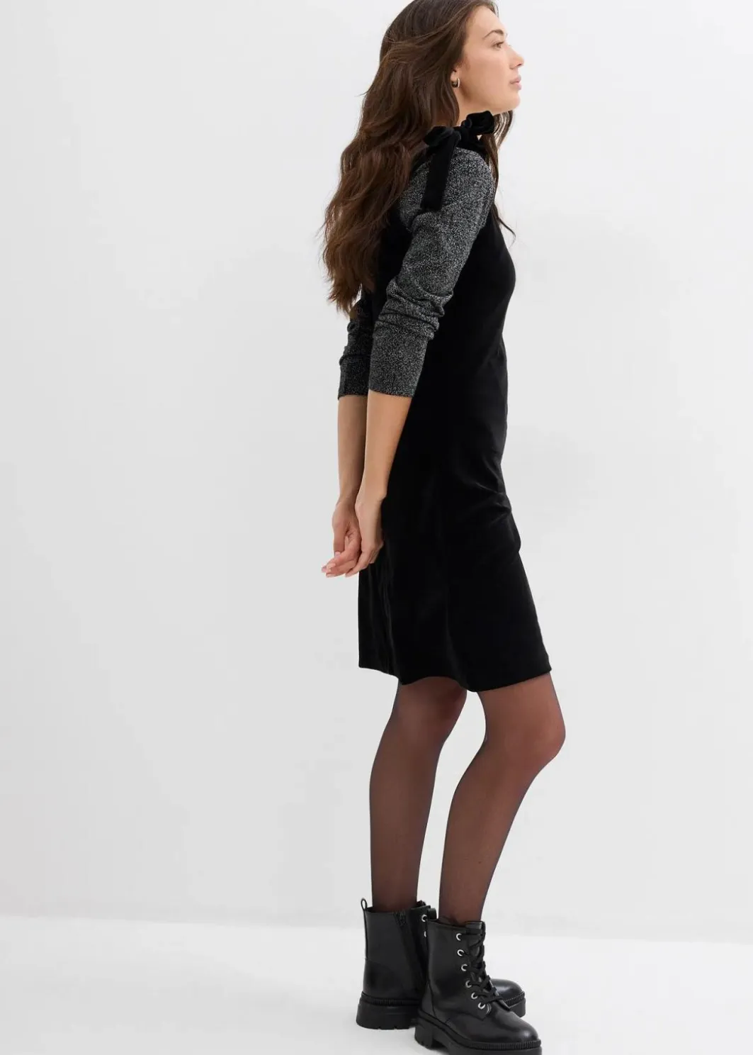 Sale Minikleid aus softem Samt Damen Kleider