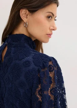 Damen bonprix Kleider|Bekleidung·Pullover & Strickjacken|Minikleid aus Spitze