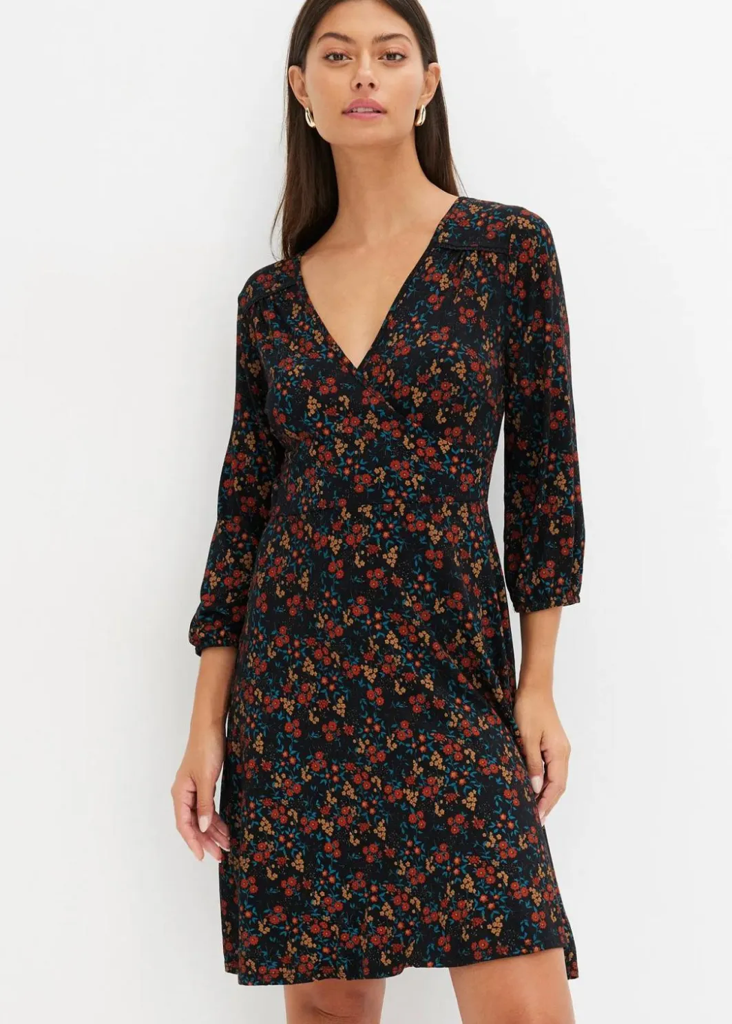 Online Minikleid aus Viskose-Mix Damen Kleider|Bekleidung·Pullover & Strickjacken