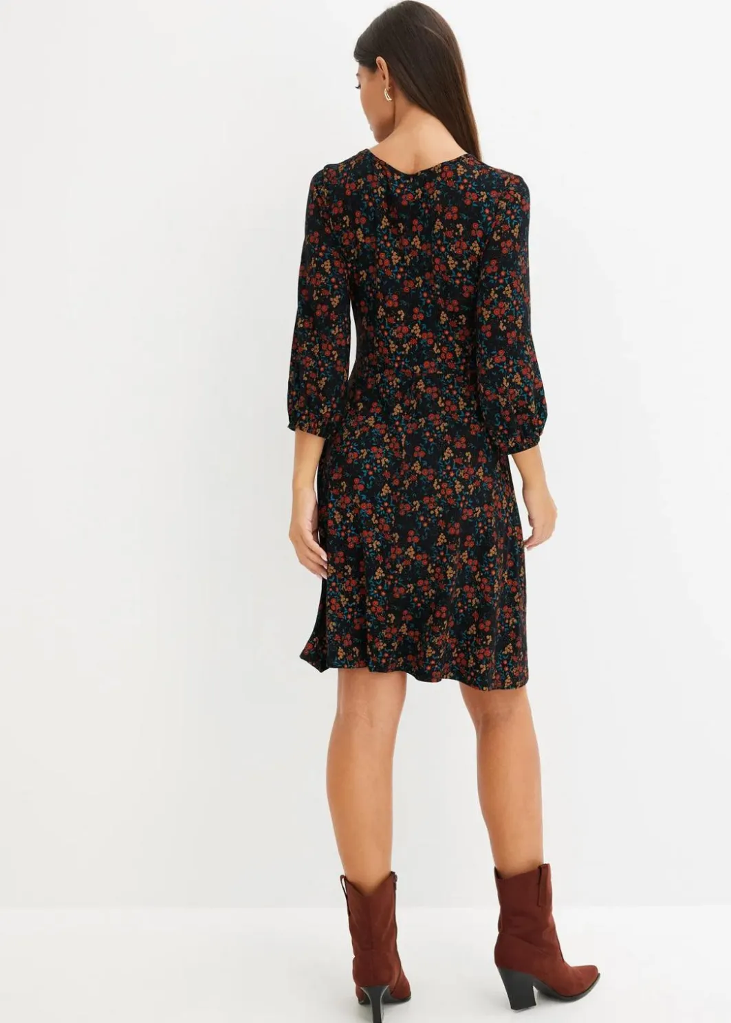 Online Minikleid aus Viskose-Mix Damen Kleider|Bekleidung·Pullover & Strickjacken