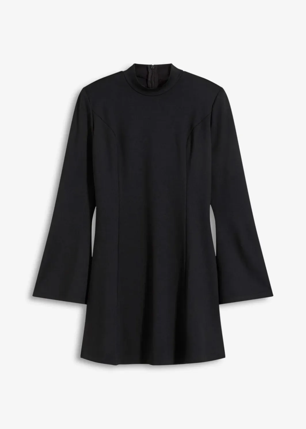 Damen bonprix Nachhaltigere Materialien|Kleider|Minikleid in A-Linie und Trompetenärmeln
